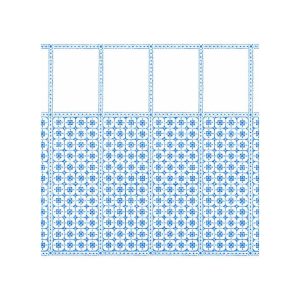 Papel azulejo veneciano en celeste